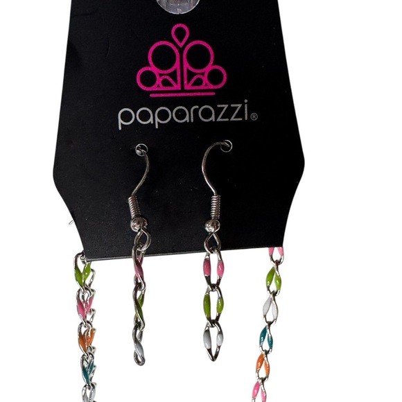 Paparazzi Admirable Accents Multicolor Chocker With Earrings - Picture 2 of 5